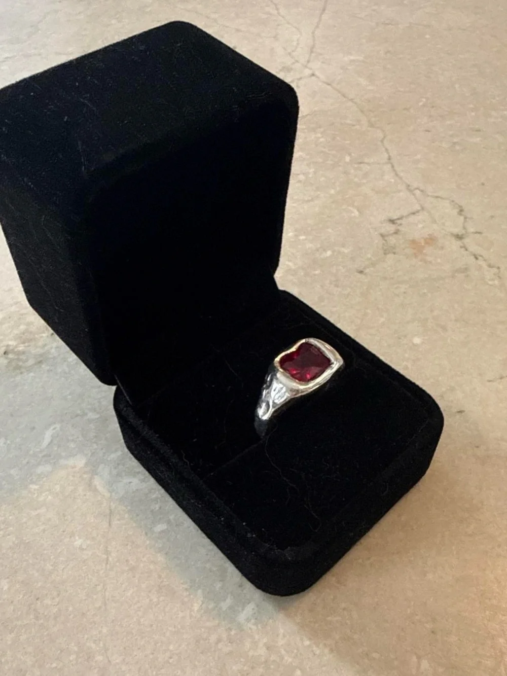 Sterling Silver Ruby Ring